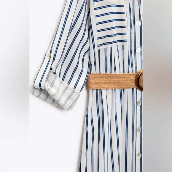 Zara Linen blend belted dress - Picture 9 of 9